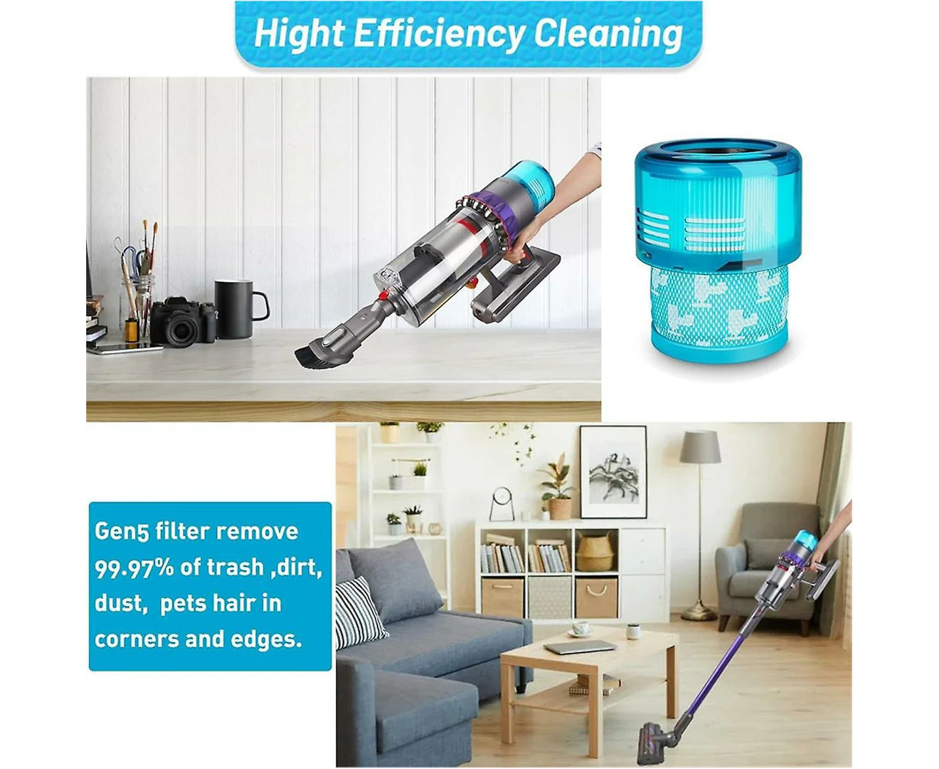 Dyson Gen 5 Cordless Vacuum Cleaner Hepa Filter(3PC) - Image 6