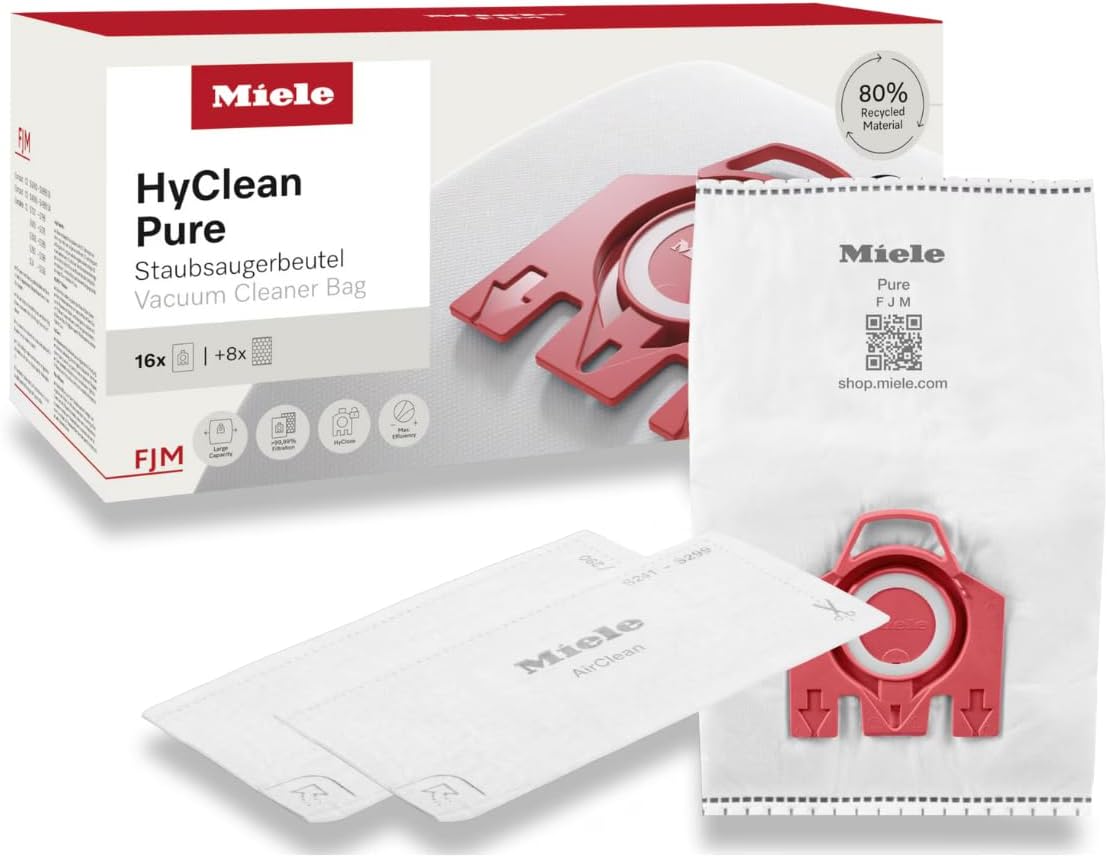 Miele FJM HyClean Pure Vacuum Cleaner Dustbags Pack of 16 - Image 4