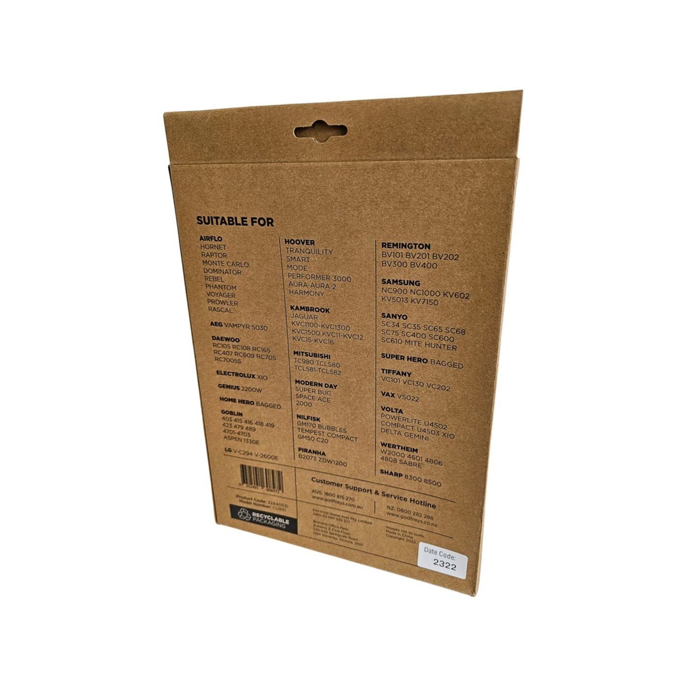 10 Paper Vacuum Bags for Hoover, Volta, Kambrook, Airflo, Samsung, LG & More - Image 2